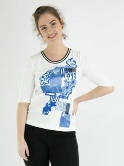 Marc Cain WS 48.25 J92 T Shirts 110 -Tendance Chic Magasin marc cain sports t shirt ws 48 25 j92 4