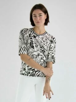 Marc Cain WS 48.38 J07 T Shirts 110 -Tendance Chic Magasin marc cain sports t shirt ws 48 38 j07 4